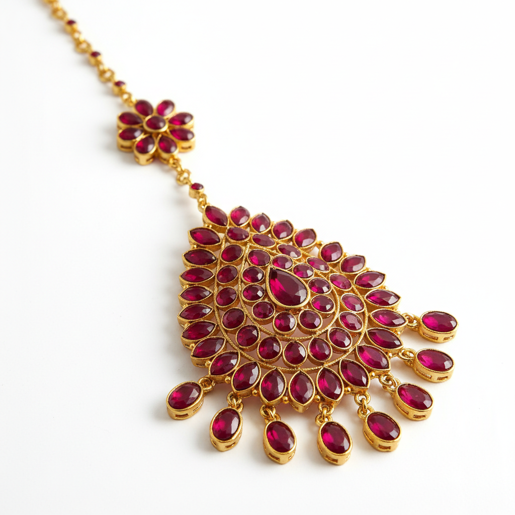 Ruby Maang Tikka