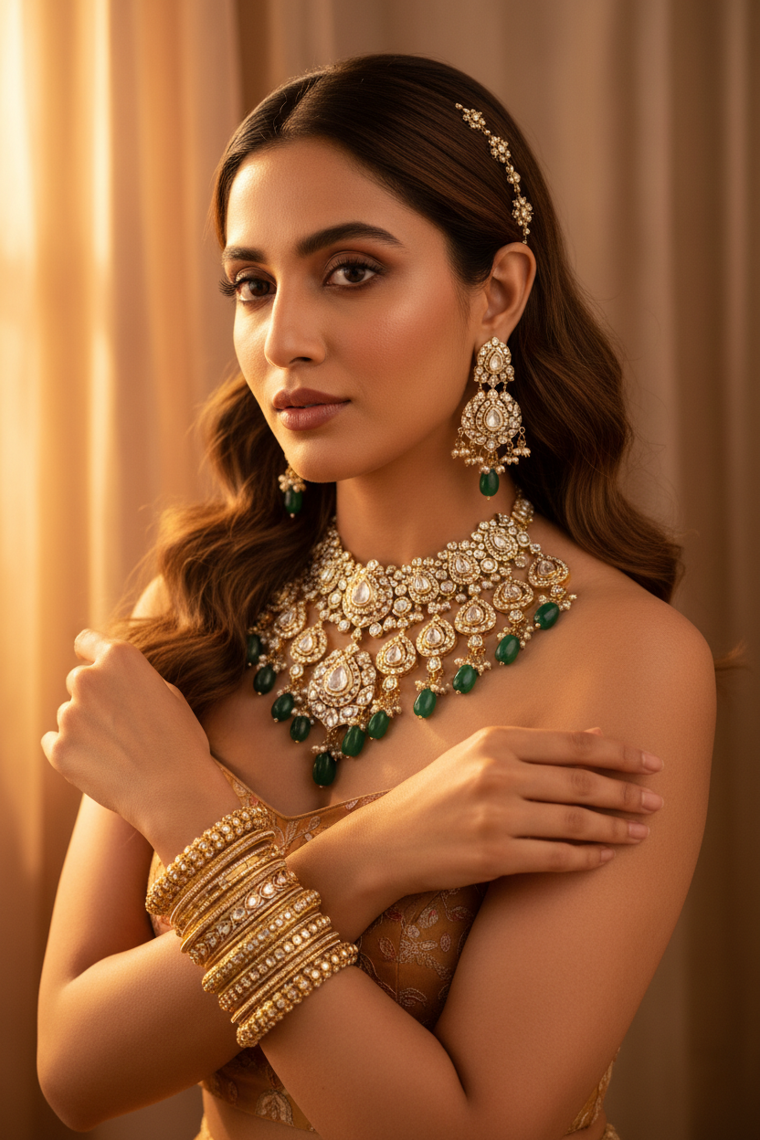 Woman wearing jewellery